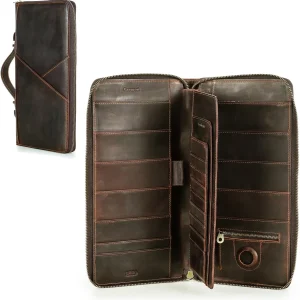 Leather Family Passport Holder with Airtag & RFID Blocking for Travel
