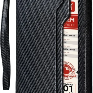 RFID Blocking Leather Passport Wallet - Holds 6 Passports for Family Travel